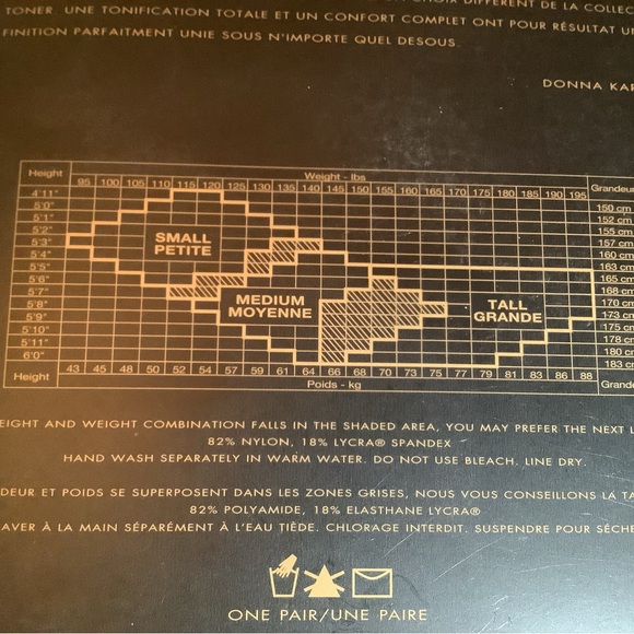 Donna Karan lightweight no hose capri toner, color dark nude, size: M - Picture 8 of 9